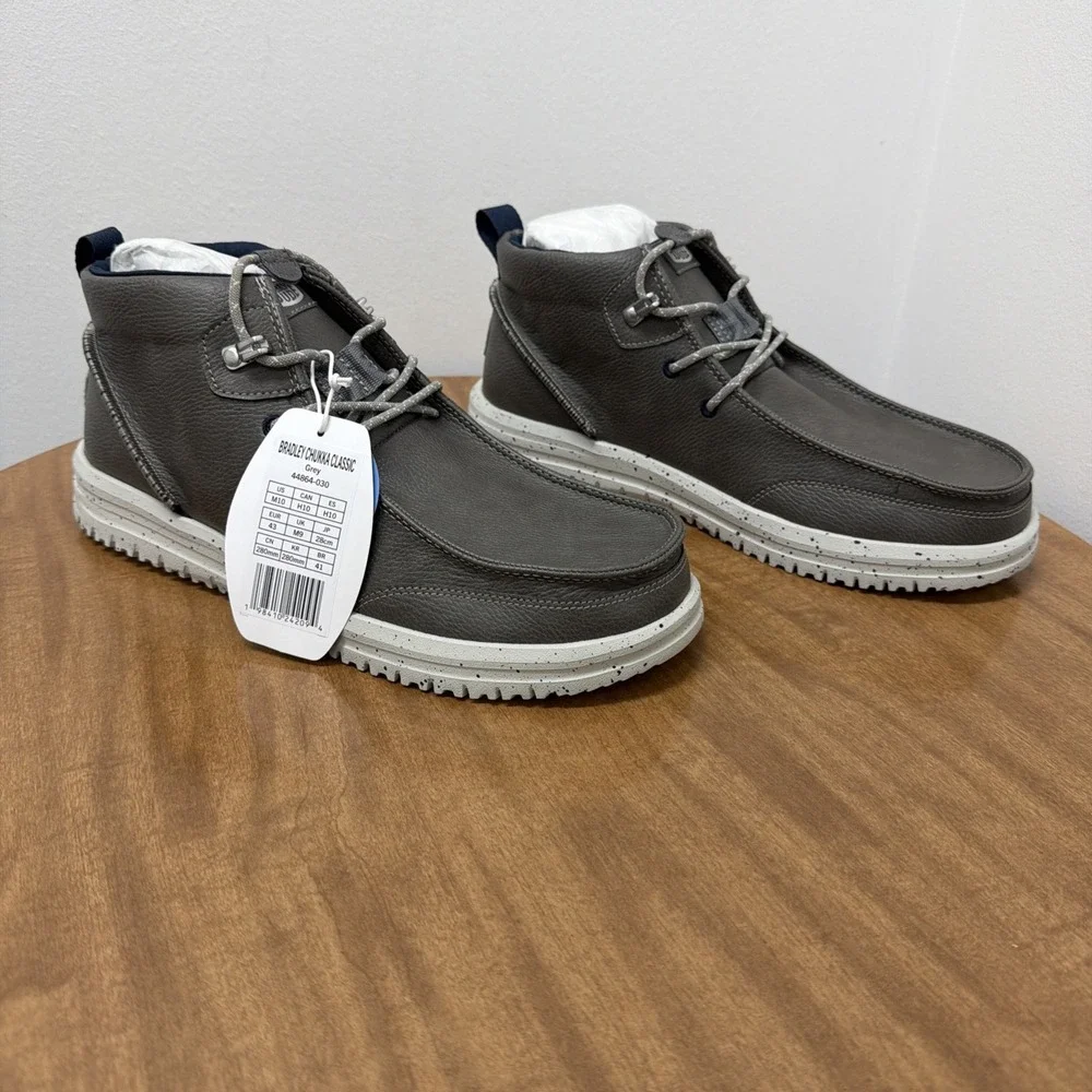 Hey Dude‎ Bradley Chukka Classic Comfort Outdoor Easy On Boots Men's Sz 10 Grey